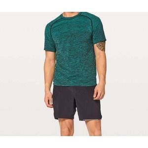 Lululemon Metal Vent Tech Short Sleeve Spirit Green / Black Medium